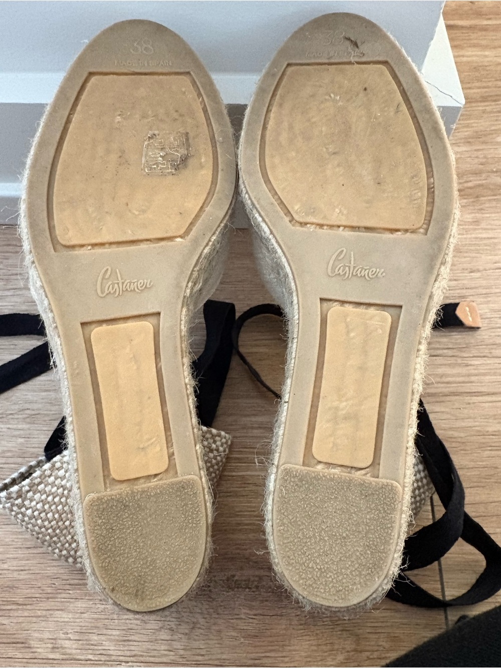 Castaner Candance Blanco Espadrille Wedge Flower Spanish Feminine Black White 38 - Picture 8 of 11